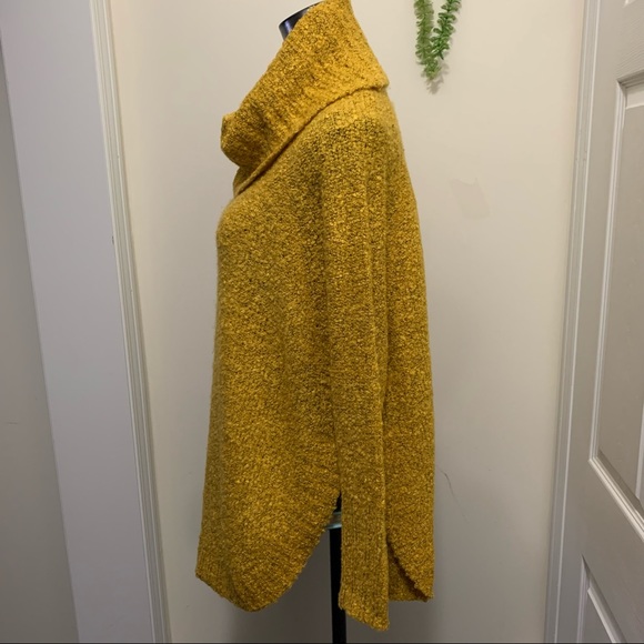 Faded Glory Knit Cozy Boulce Cowl Neck Breathable Chic Septre Gold Sweater Top - Picture 10 of 11